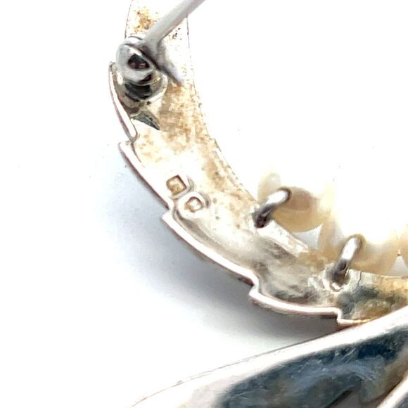 Mikimoto Estate Akoya Pearl Brooch Pin 5-7 mm Silver M410 - Picture 9 of 10